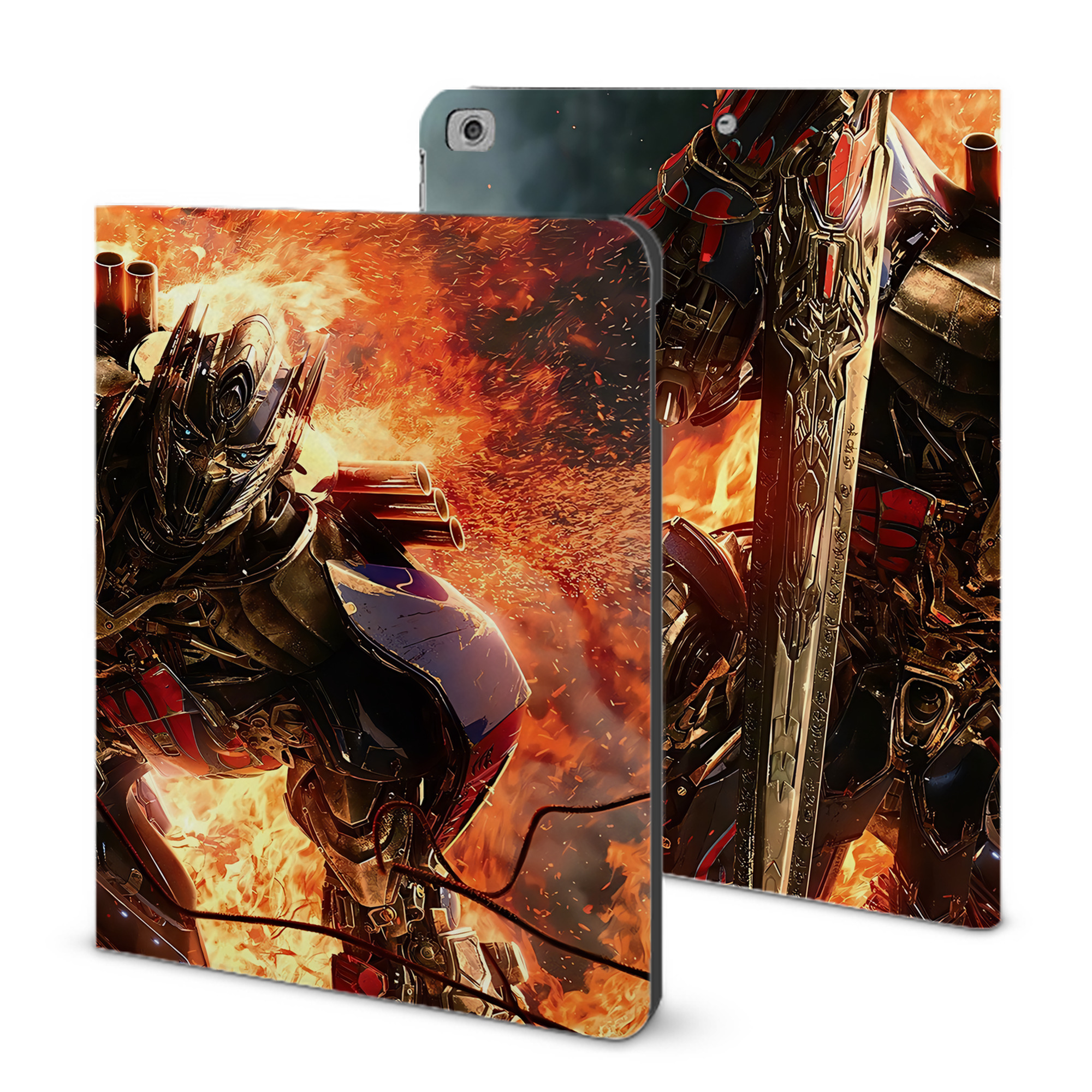 （画像用） Transformers トランスフォーマー IPad ケース ブック型 PUレザー TPU 耐衝撃 軽量 薄型 ペン収納なし 全面保護 IPad 各モデル対応